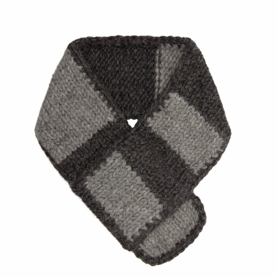 Occasion Wear LISH | Smithy Black & Grey Stripe Pull-On Dog Neck Warmer