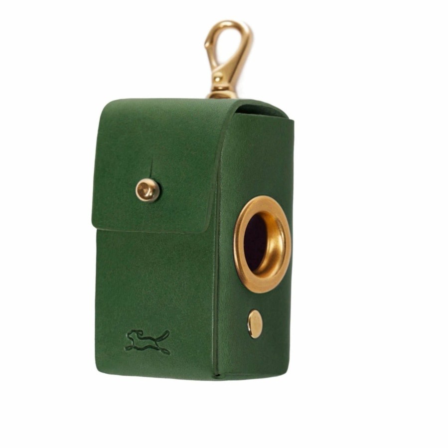 Poop LISH | Coopers Leather Avocado Green Luxury Poop Bag Dispenser