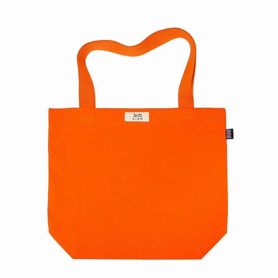 The Jet Setter LISH | Orange Winkley Cotton Tote Bag