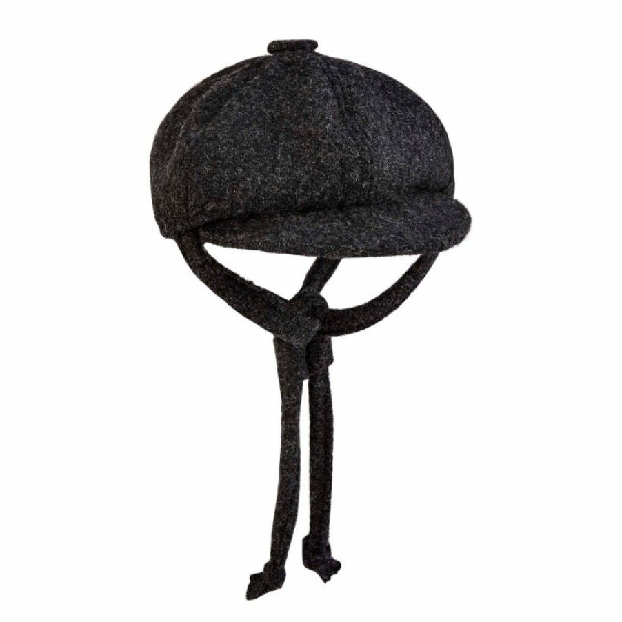 Occasion Wear LISH | Bardsey Black Harris Tweed Baker Boy Dog Hat