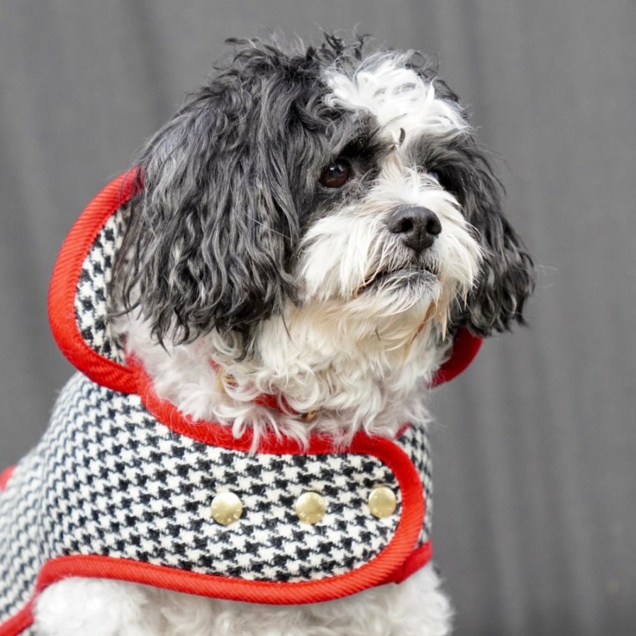 Coats LISH | Sidney Monochrome Harris Tweed Luxury Dog Coat