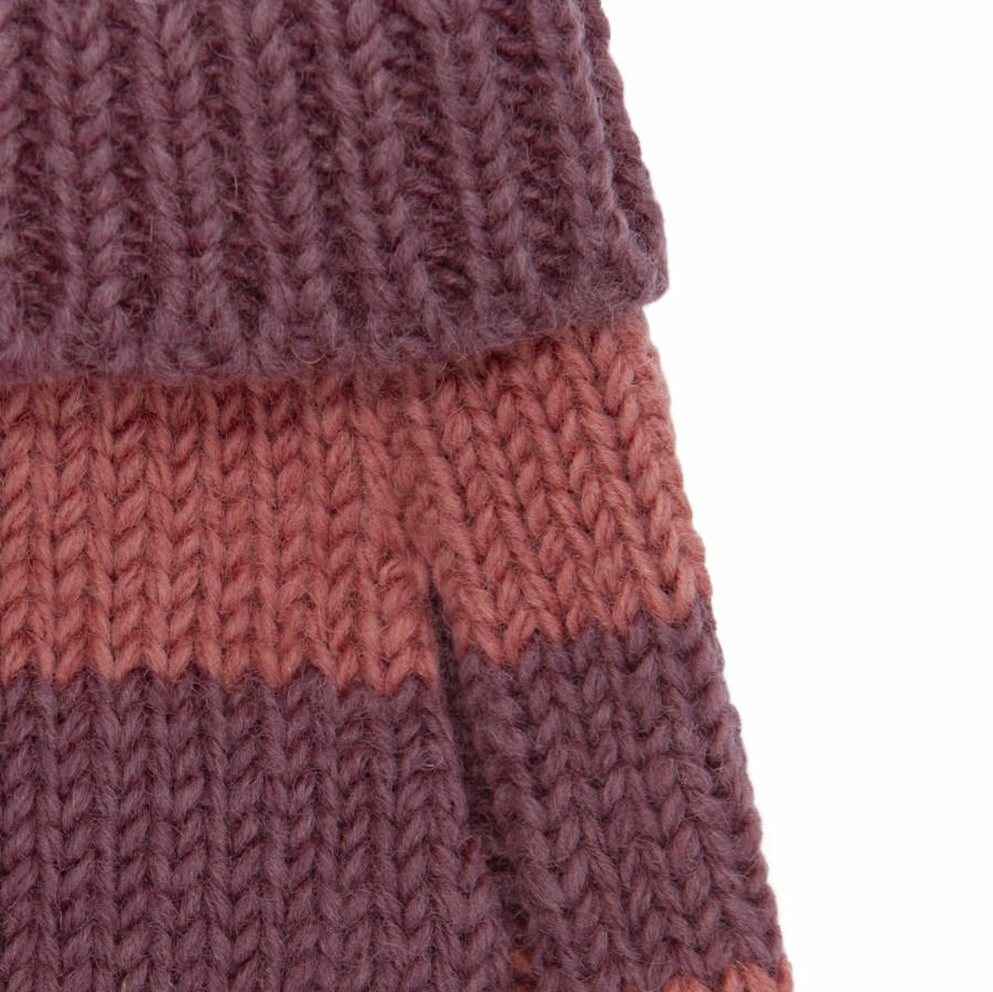 Sweaters LISH | Smithy Mauve & Pink Stripe Polo Neck Dog Sweater