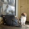 Carriers LISH | Bardsey Black Harris Tweed Luxury Dog Carrier And Travel Bed