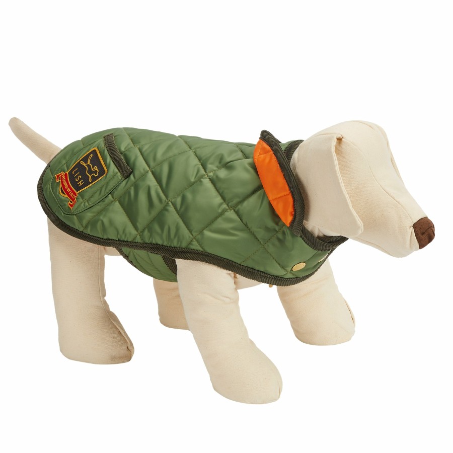 Coats LISH | Elwin Khaki Green Designer Luxury Dog Coat