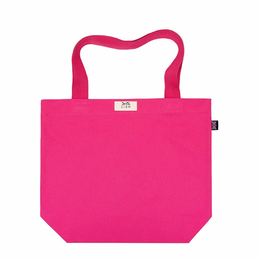 The Jet Setter LISH | Pink Winkley Cotton Tote Bag