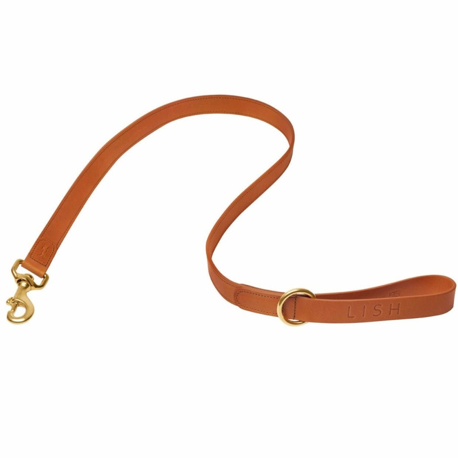 Leads LISH | Coopers Butter Brown Leather Luxury Designer Dog Lead