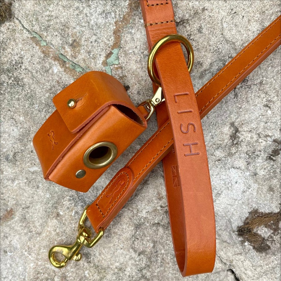 Leads LISH | Coopers Butter Brown Leather Luxury Designer Dog Lead