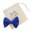 Occasion Wear LISH | Winkley Royal Blue Cotton Designer Dog Bow Tie