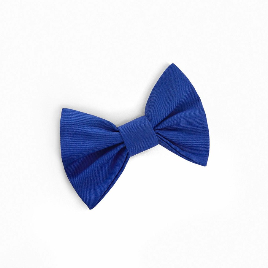 Occasion Wear LISH | Winkley Royal Blue Cotton Designer Dog Bow Tie