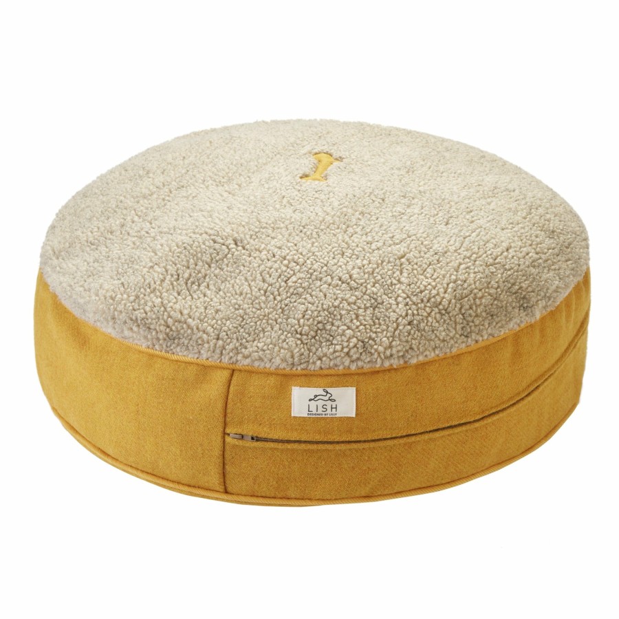 Beds LISH | Bardsey Yellow Luxury Harris Tweed Designer Dog Bed