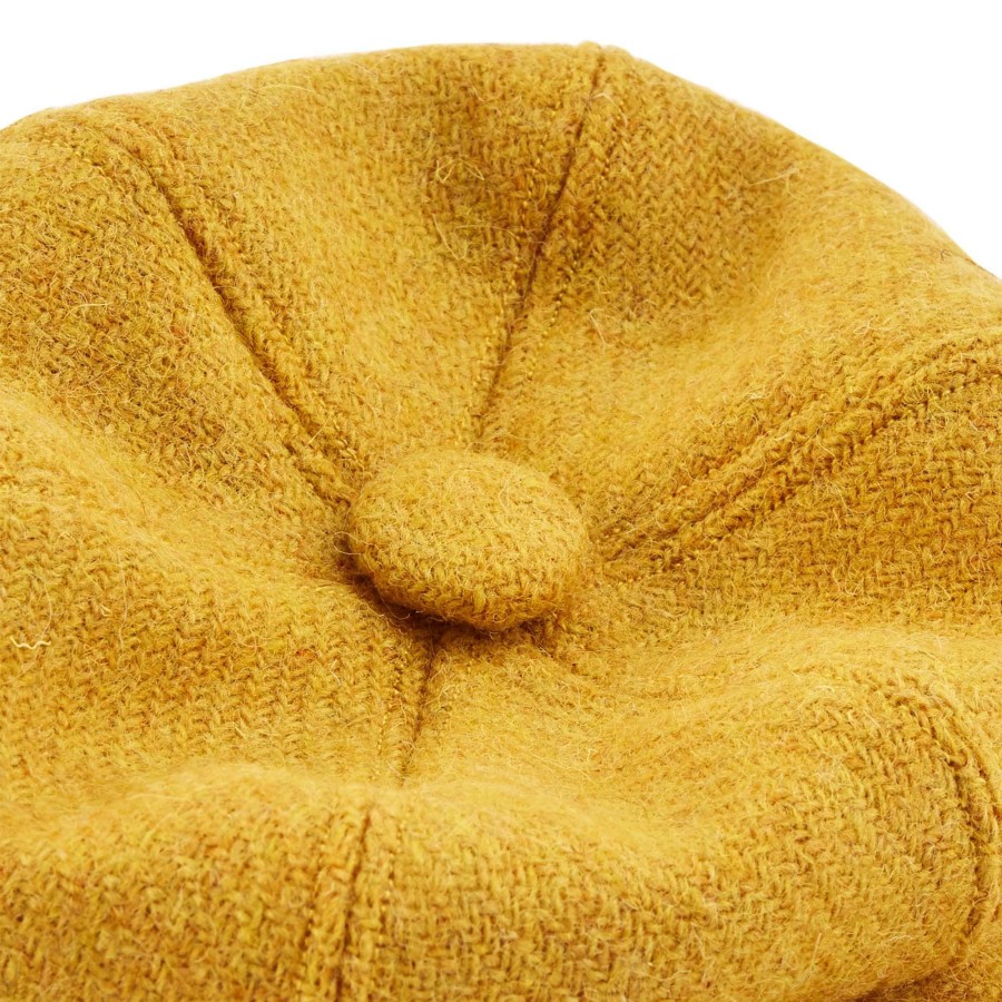 Occasion Wear LISH | Bardsey Yellow Harris Tweed Baker Boy Dog Hat