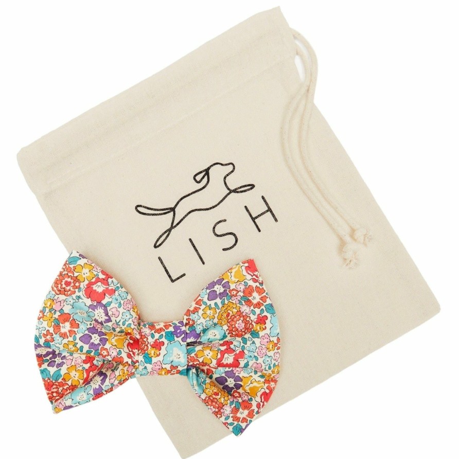 Occasion Wear LISH | Liberty Print Floral Designer Dog Bow Tie