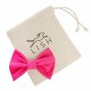 Occasion Wear LISH | Winkley Pink Cotton Designer Dog Bow Tie