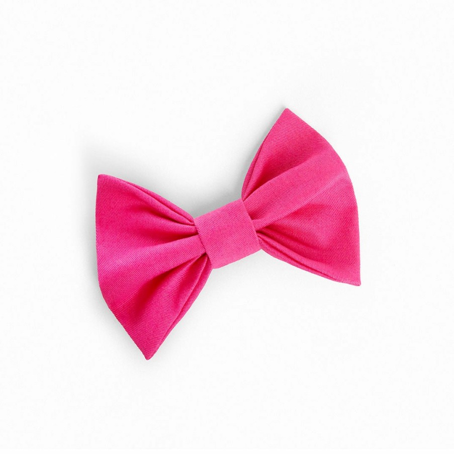 Occasion Wear LISH | Winkley Pink Cotton Designer Dog Bow Tie