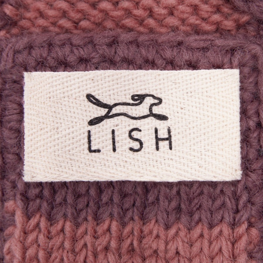 Sweaters LISH | Smithy Mauve & Pink Stripe Pull-On Dog Neck Warmer