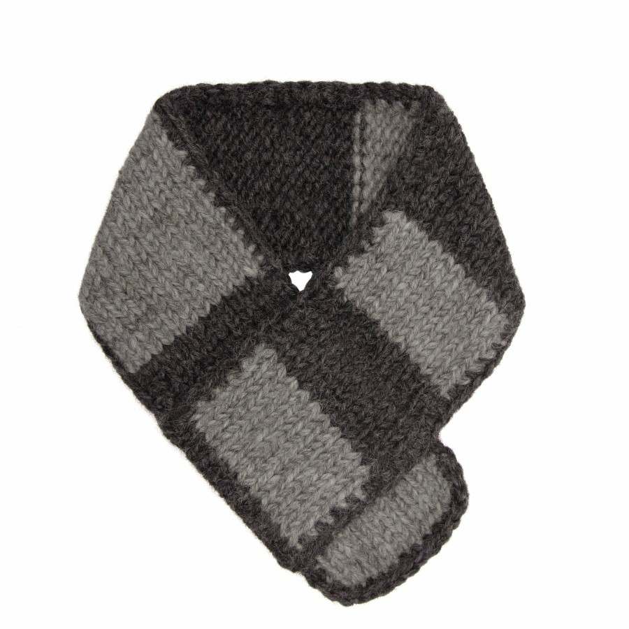 Sweaters LISH | Smithy Black & Grey Stripe Pull-On Dog Neck Warmer