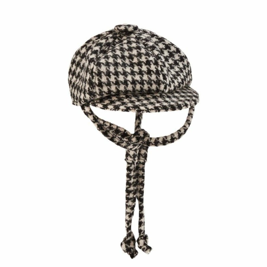 Occasion Wear LISH | Sidney Monochrome Harris Tweed Baker Boy Dog Hat