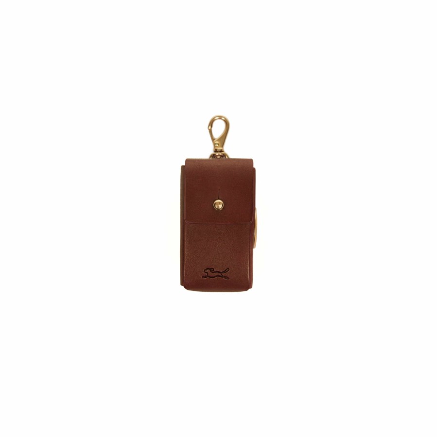 Poop LISH | Coopers Leather Toffee Brown Designer Poop Bag Dispenser