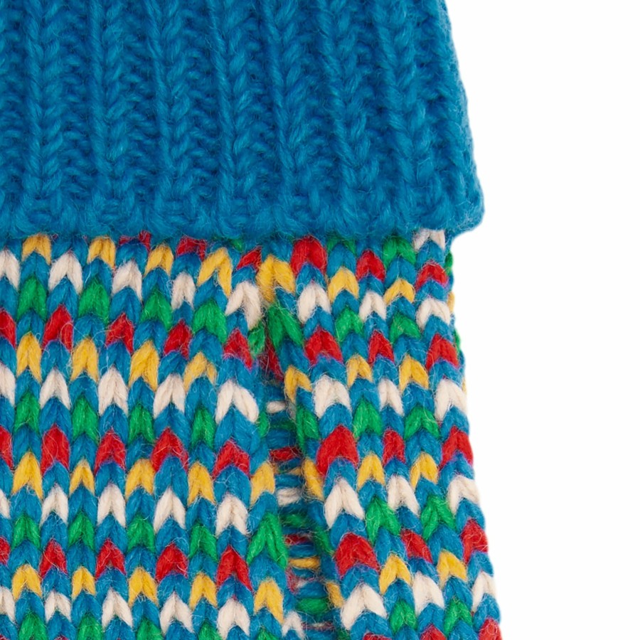 Sweaters LISH | Eric Teal Blue Designer Luxury Wool Ski Dog Jumper