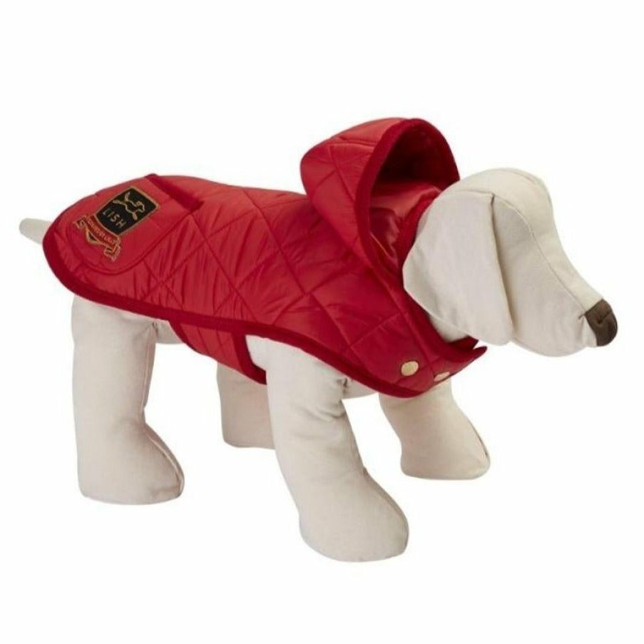 Coats LISH | Chigwell Quilted Red Luxury Dog Coat