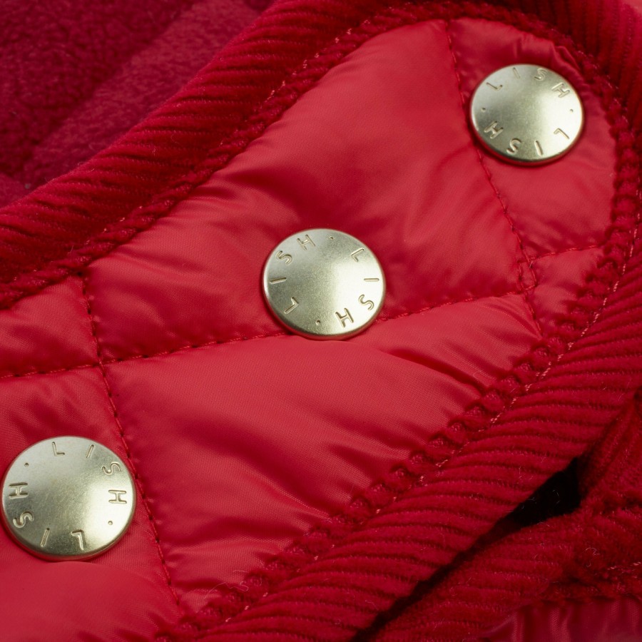 Coats LISH | Chigwell Quilted Red Luxury Dog Coat