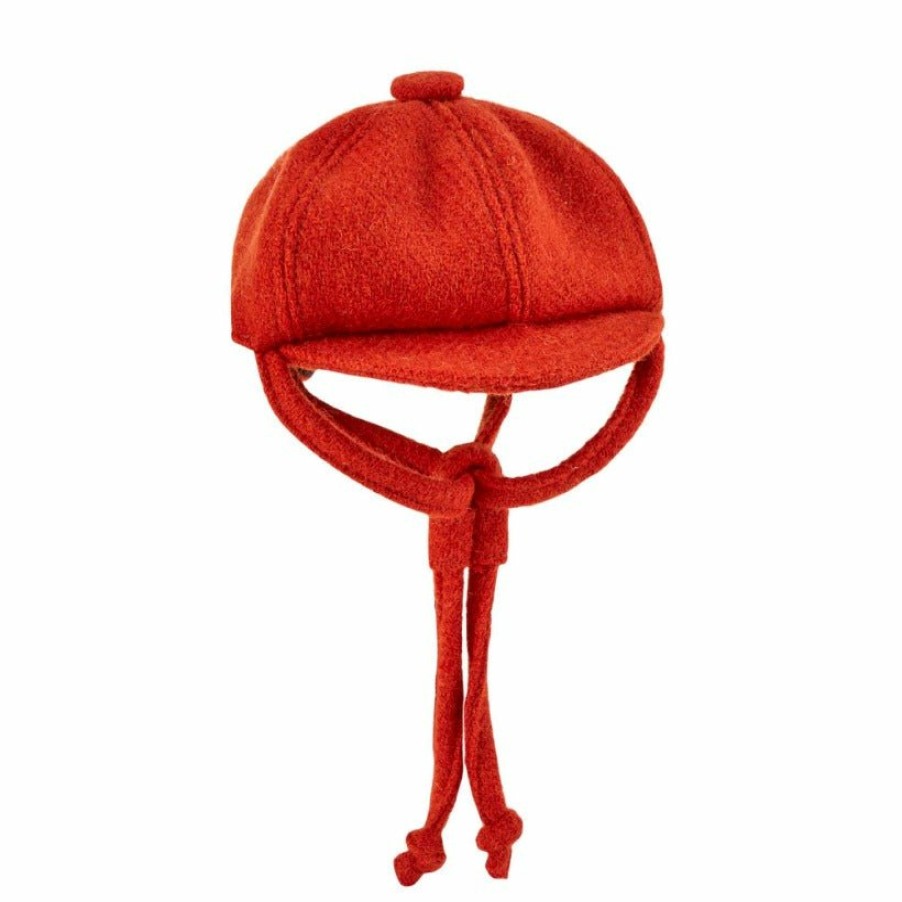 Occasion Wear LISH | Bardsey Orange Harris Tweed Baker Boy Dog Hat