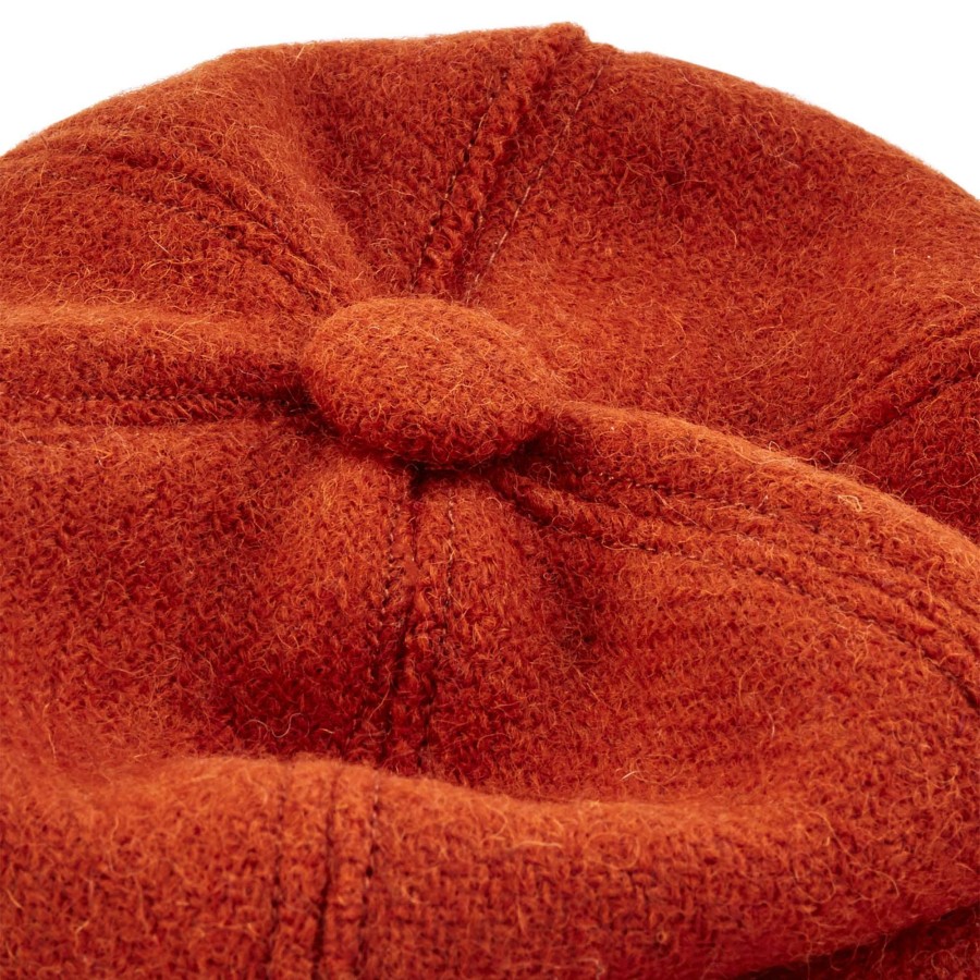 Occasion Wear LISH | Bardsey Orange Harris Tweed Baker Boy Dog Hat