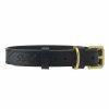 Collars LISH | Coopers Black Luxe Luxury Leather Dog Collar