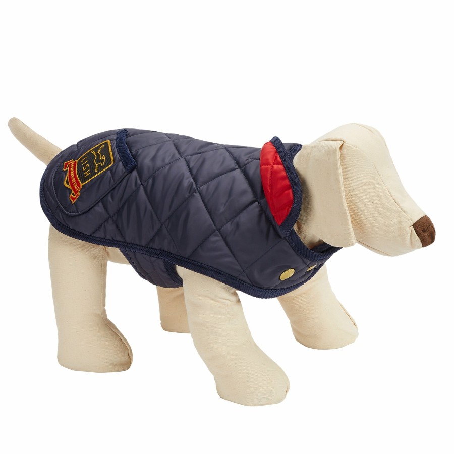 Coats LISH | Elwin Navy Recycled Luxury Designer Dog Coat