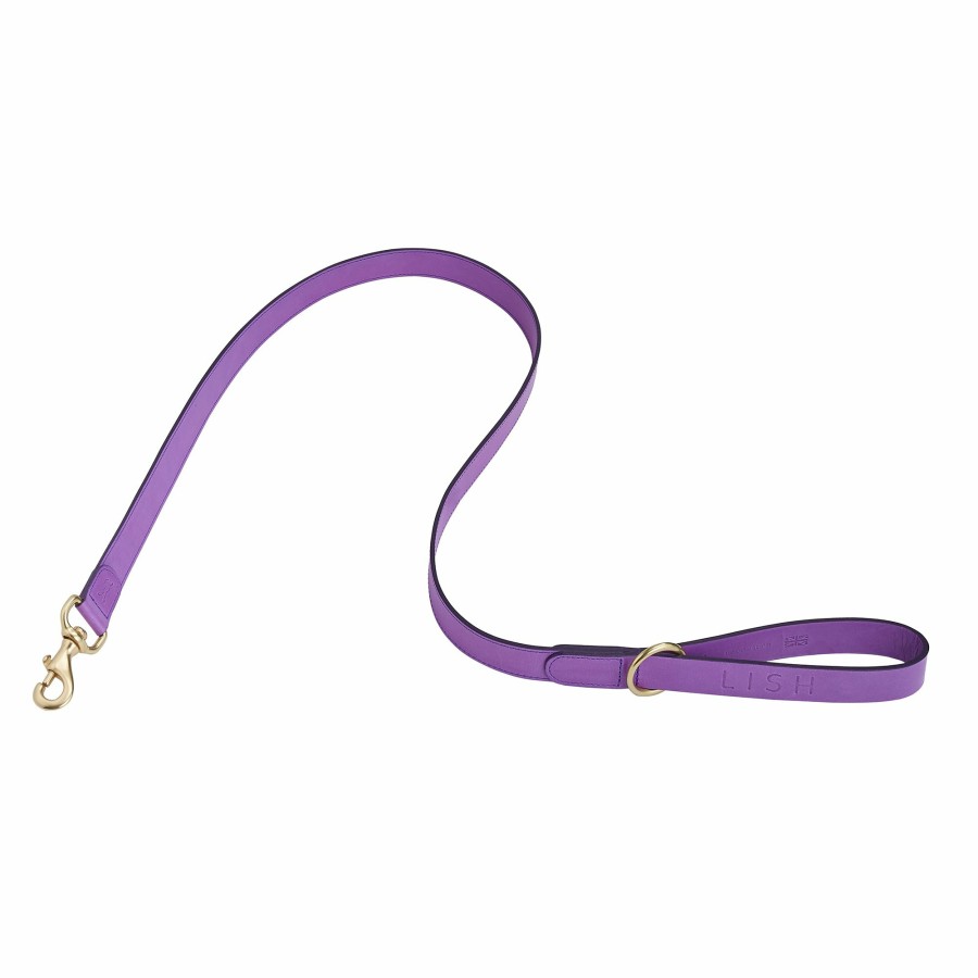 Leads LISH | Coopers Violet Italian Leather Dog Lead